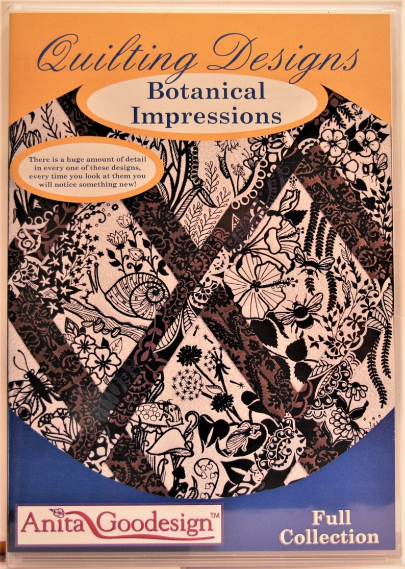 CD New Full Collection Botanical Impressions New Anita Goodesign CD Machine Embroidery