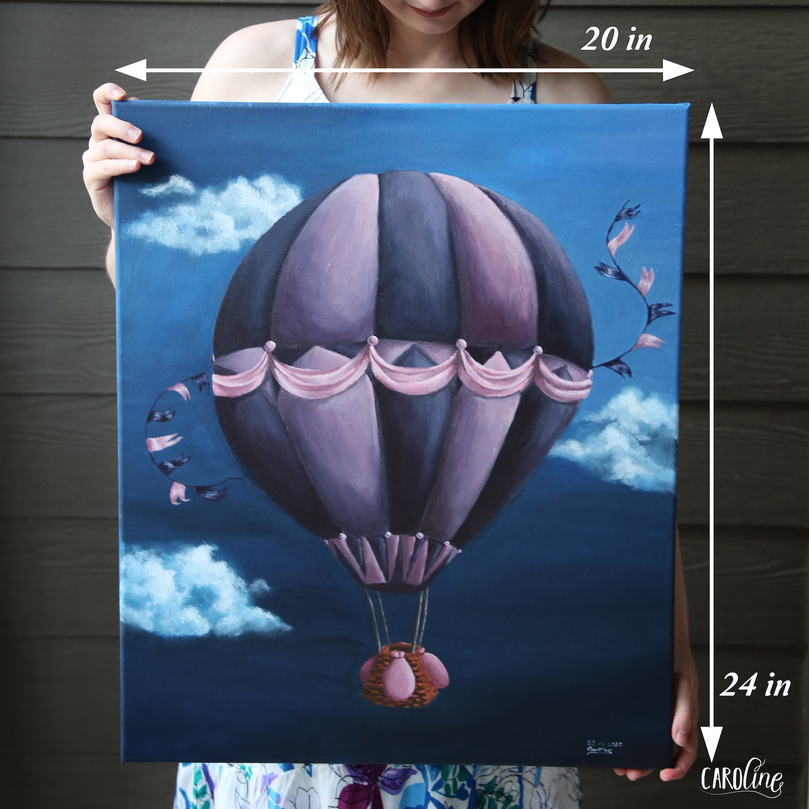 Weihnachtsmann Heißluftballon Anhänger - Acryl Deko Für Fenster