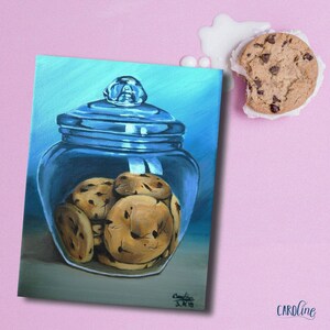 Cookie Jar, Original Acrylic Wall Art on Canvas