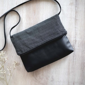 Umhängetasche "Glow" // Foldover Tasche // Crossbody Tasche // Schultertasche // Korkleder // Kunstleder // Vegan // Handgemacht