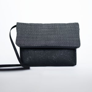 Umhängetasche // Foldover Tasche // Crossbody Tasche // Schultertasche // Korkleder // Vegan // Handgemacht