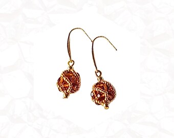 Boucles D'oreilles Bouquets Brillants Facette/Or