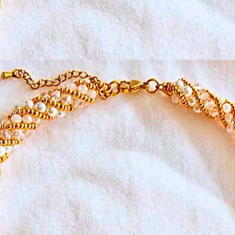 Necklace Spiral de Luxe in Gold/White image 5