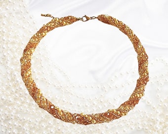 Collar Espiral de Luxe en Oro/Amarillo
