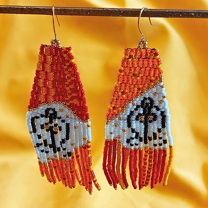 Boucles d'oreilles Odonny en Rouge image 3