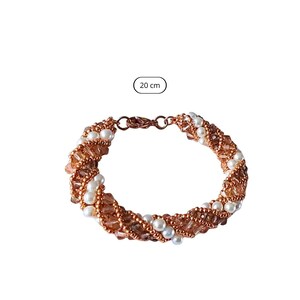 Armband Spiral de Luxe in Rosegoud/Wit/Rose afbeelding 2