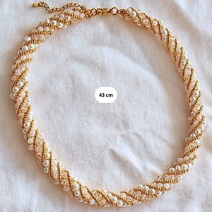 Necklace Spiral de Luxe in Gold/White image 3