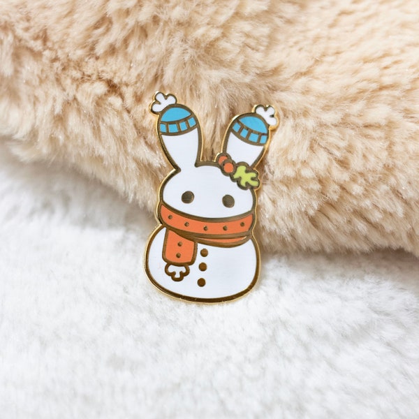 Snow Bunny Enamel Pin