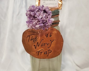 Decorative Bottle "The Worry Trap"