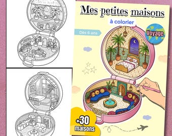 Il mio mini libro da colorare delle casette di Polly Pocket World - Stampabile