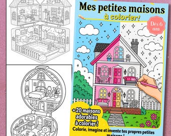 Il mio libro da colorare di casette in stile Mini Polly Pocket – PDF stampabile