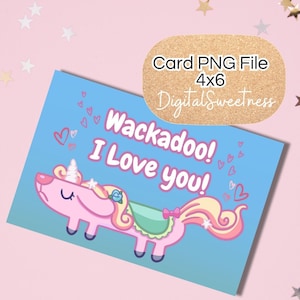 Wackadoo I Love You Longdog-kaart