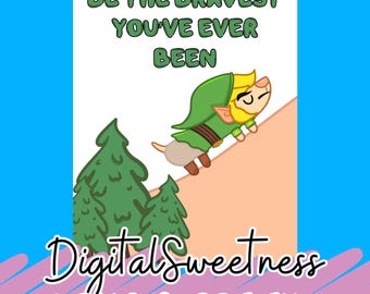 Be The Bravest You&#39;ve Ever Been Art Print | Kids Bedroom Decor | Digital Download | PDF and PNG