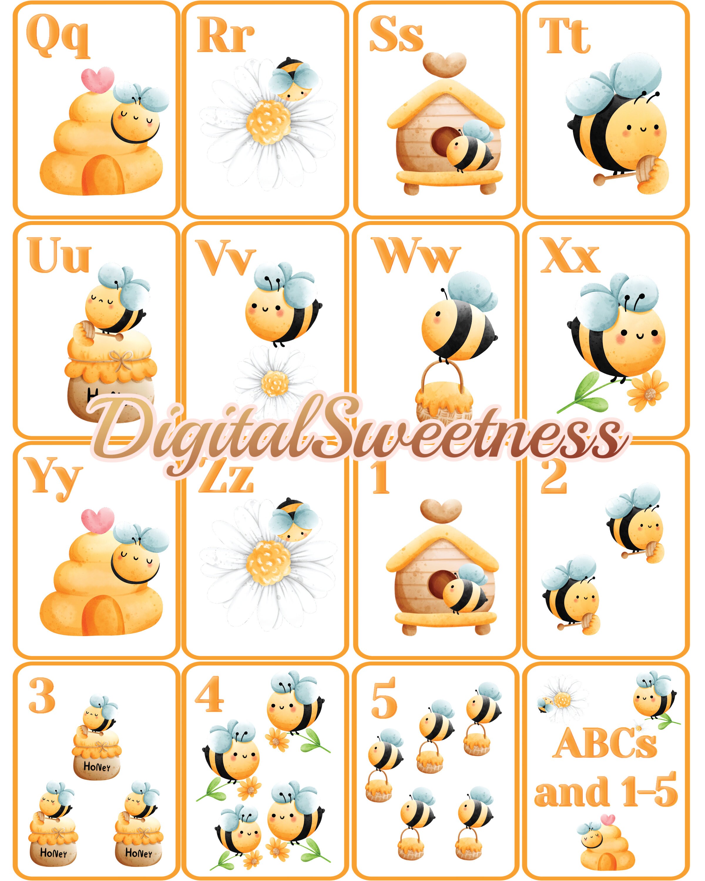 Foto zu ABC Flash Cards Printable PDF Instant Download Preschool Educational 
