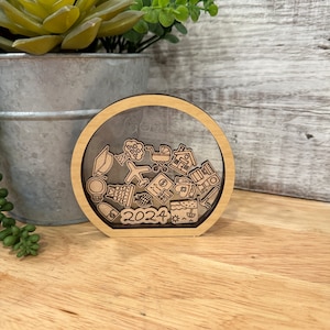 Objectifs du Nouvel An Shaker, plus 40 personnages prêts pour le laser inclus ! FICHIER SVG-Glowforge Prêt