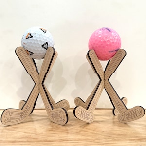 SVG Archivo Golf ball Driver y Putter Display, Archivo Digital, Archivo Glowforge
