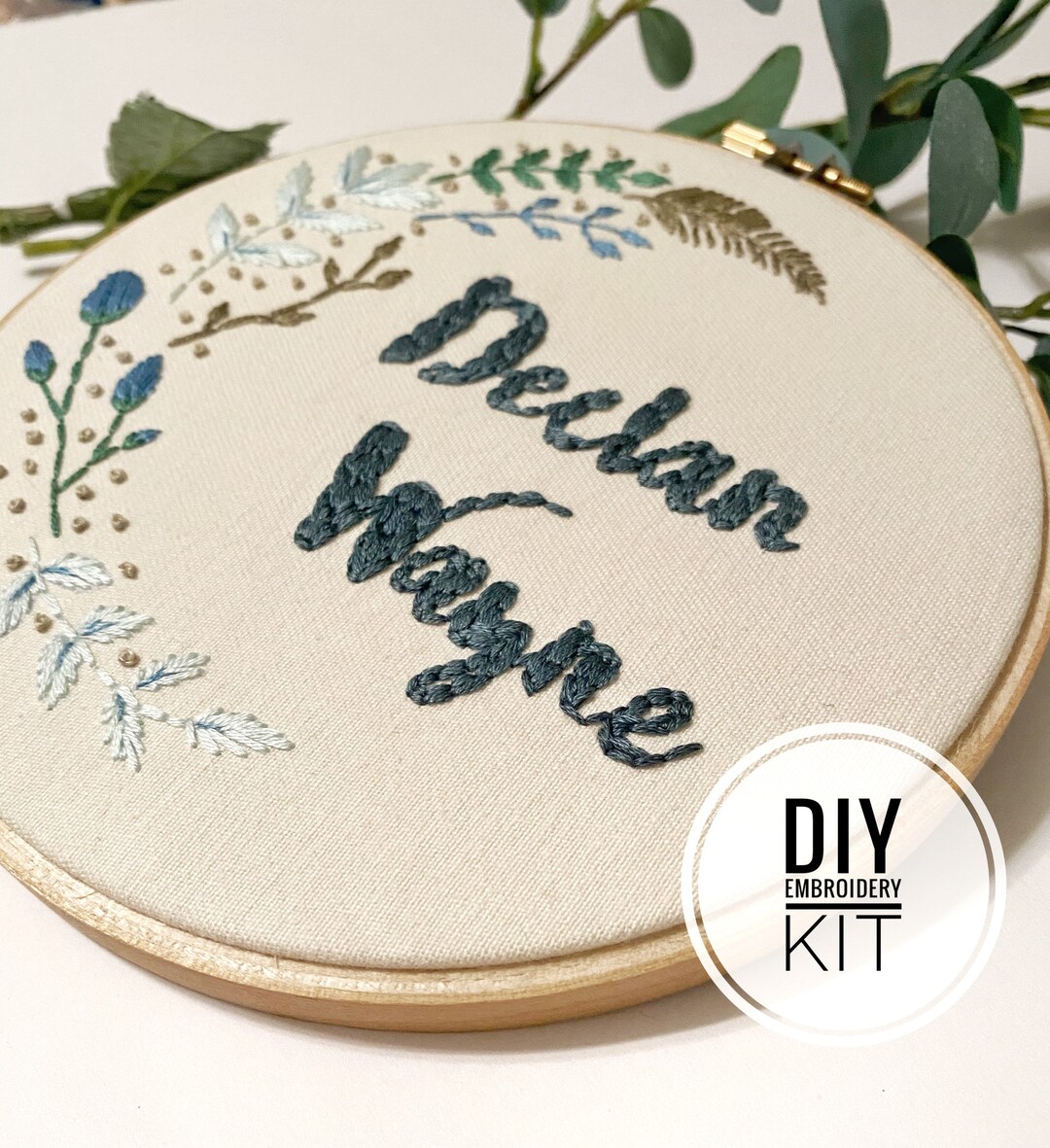 Custom DIY Baby Name Embroidery Kit / Baby Name Sign Etsy