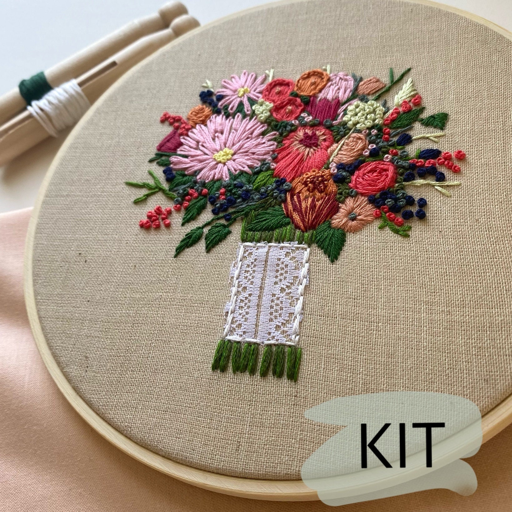 Wedding Bouquet DIY Embroidery Kit, Custom Wedding Flower Art, Wedding  Bouquet Preservation, DIY Kit, Floral Embroidery Kit — Handstitched Studio