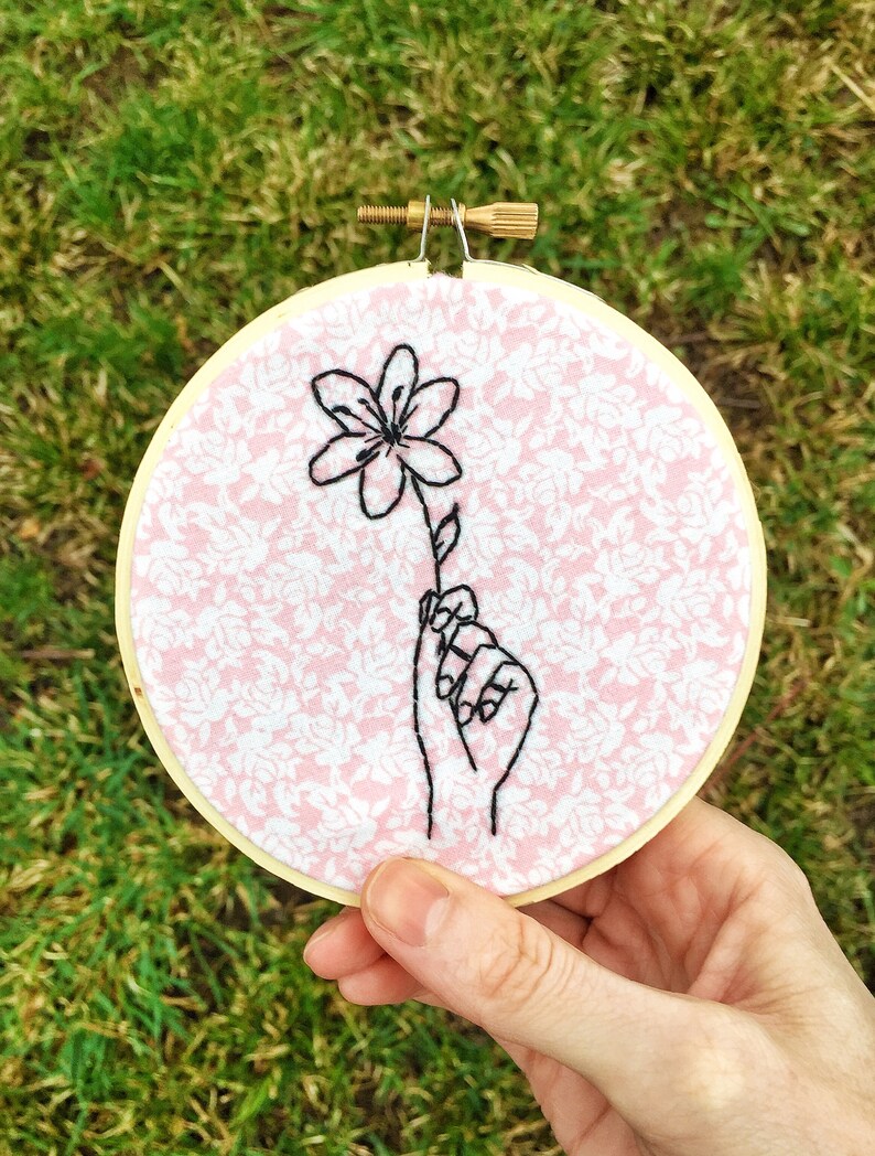 The Lovely Roots PDF Embroidery Pattern Floral Embroidery Etsy