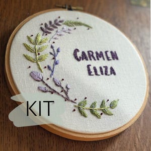 Custom Baby Name Embroidery Kit: DIY Nursery Decor