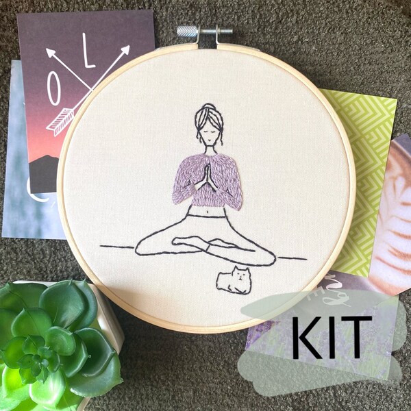 Yoga Embroidery Etsy