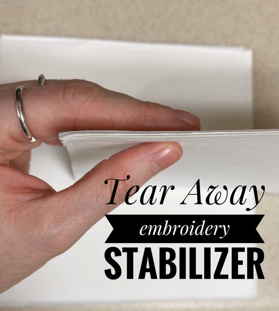 Tear Away Embroidery Stabilizer, 8x8 Sheets of Stabilizer for Hand