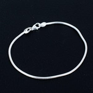 Sterling Silver Snake Chain Bracelet: 925 Silver, 8 inch