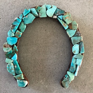 Old Stock 1970’s Arizona Turquoise Vintage Horseshoe Decor