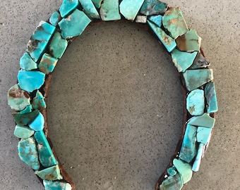 Old Stock 1970’s Arizona Turquoise Vintage Horseshoe Decor