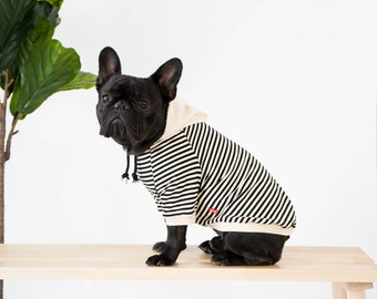 Striped Hoodie for French Bulldogs