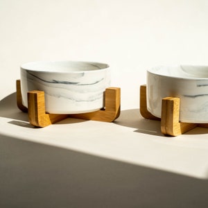 Medium Mid-Century Modern Dog Bowl, Modern Dog Bowl, Ceramic Dog Bowl, Ceramic Dog Bowl with Stand