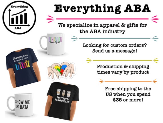 Bcba Gifts, Autism Shirt, Applied Behavior Analysis, Aba Shirts