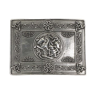 Kelpie Kilt Belt Buckle - Celtic Water Spirit - Made in Scotland