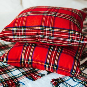Tartan Pillow Cover - A-L Tartans - Homespun Wool Blend