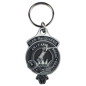 MacQuarrie Clan Crest Solid Pewter Key Chain - Scottish Clan