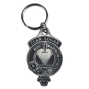 Logan Clan Crest Solid Pewter Key Chain - Scottish Clan