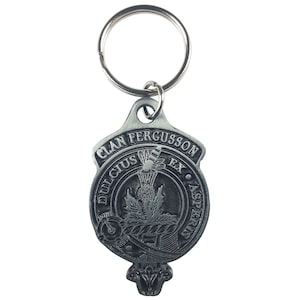 Ferguson Clan Crest Solid Pewter Key Chain - Scottish Clan