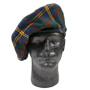 Tam di tartan con collo in pelle - Tam di tartan fatto in casa