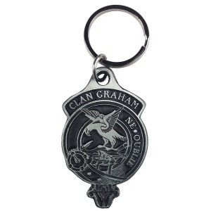 Graham Clan Crest Solid Pewter Key Chain - Scottish Clan
