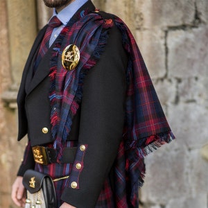Welsh Tartan Fly Plaid - Medium Weight Premium Wool - Fringed or Knotted - Made in Wales