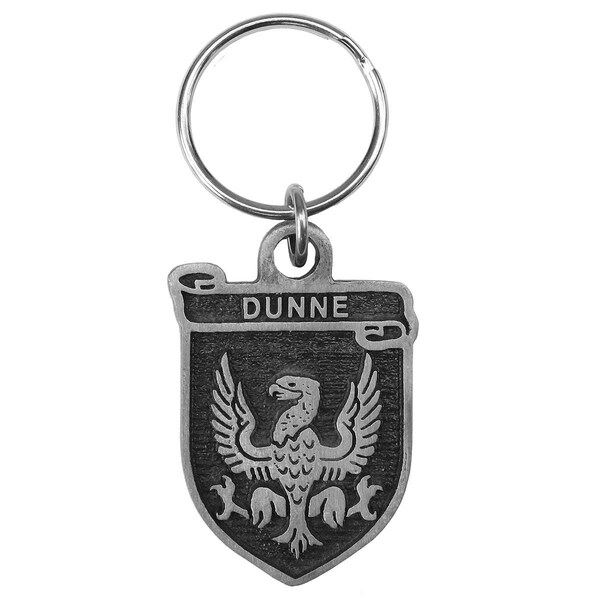 Dunne Irish Coat of Arms Pewter Key Chain