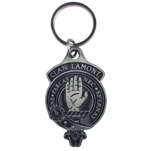 Lamont Clan Crest Solid Pewter Key Chain - Scottish Clan