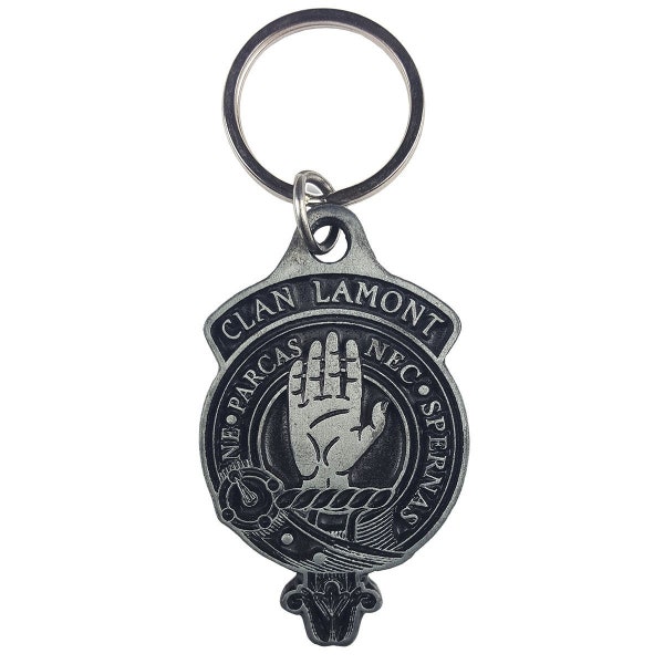 Lamont Clan Crest Solid Pewter Key Chain - Scottish Clan