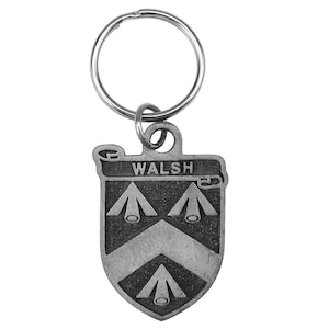 Walsh irische Wappen Zinn Schlüsselanhänger