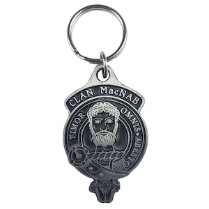 MacNab Clan Crest Solid Pewter Key Chain - Scottish Clan