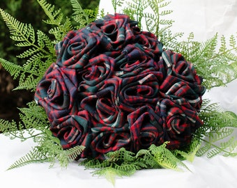 Premium Scottish Wool Tartan Rose Bouquet | M-W Tartans