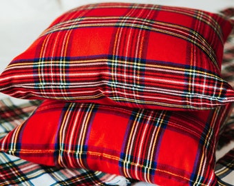 Tartan Pillow Cover - A-L Tartans - Homespun Wool Blend