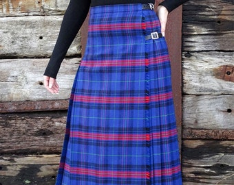 Vintage Skirt Checked Plaid Green Wool Blend Flared Elastic Waist by Eastex Cy2k 12 U.K. Etsy UK