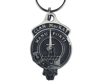 Llavero de peltre macizo con escudo del clan MacKay - Clan escocés