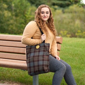 OUTLANDER Tote Bag Premium Wool Tartan - Made in the USA from the Official Outlander Tartans Woven in Scotland